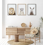 Sylvie Snow Leopard Portrait Framed Canvas by Amy Peterson Art Studio