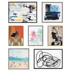 Sylvie Abstract Flower Love Framed Canvas by Nikki Chu