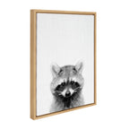 Sylvie Raccoon Framed Canvas by Simon Te Tai