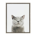 Sylvie Smiling Cat Framed Canvas by Amy Peterson Art Studio