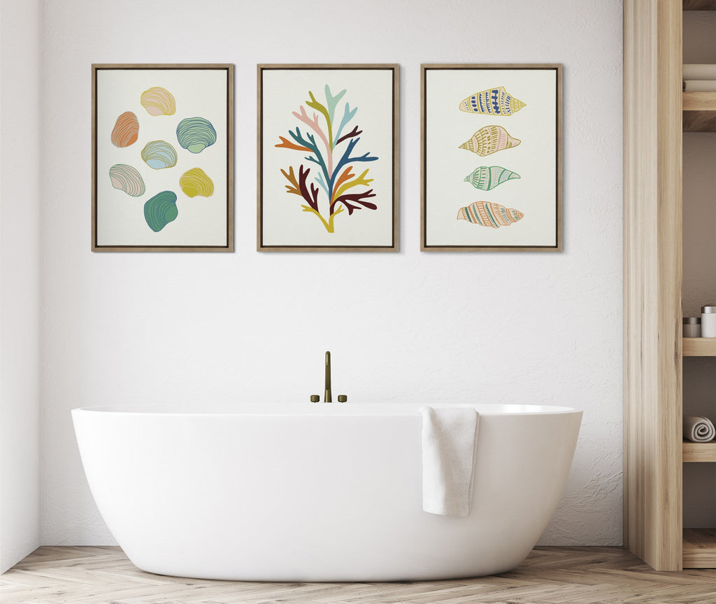 Sylvie Ocean Treasures Framed Canvas by Alicia Schultz