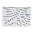 Sylvie Simple Elegant Coastal Waves Framed Canvas by The Creative Bunch Studio