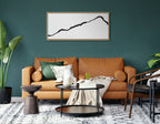Sylvie Elevated Abstract Minimalist Mountain Landscape Framed Canvas by The Creative Bunch Studio