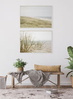Sylvie Calming Beach Grass Framed Canvas by The Creative Bunch Studio