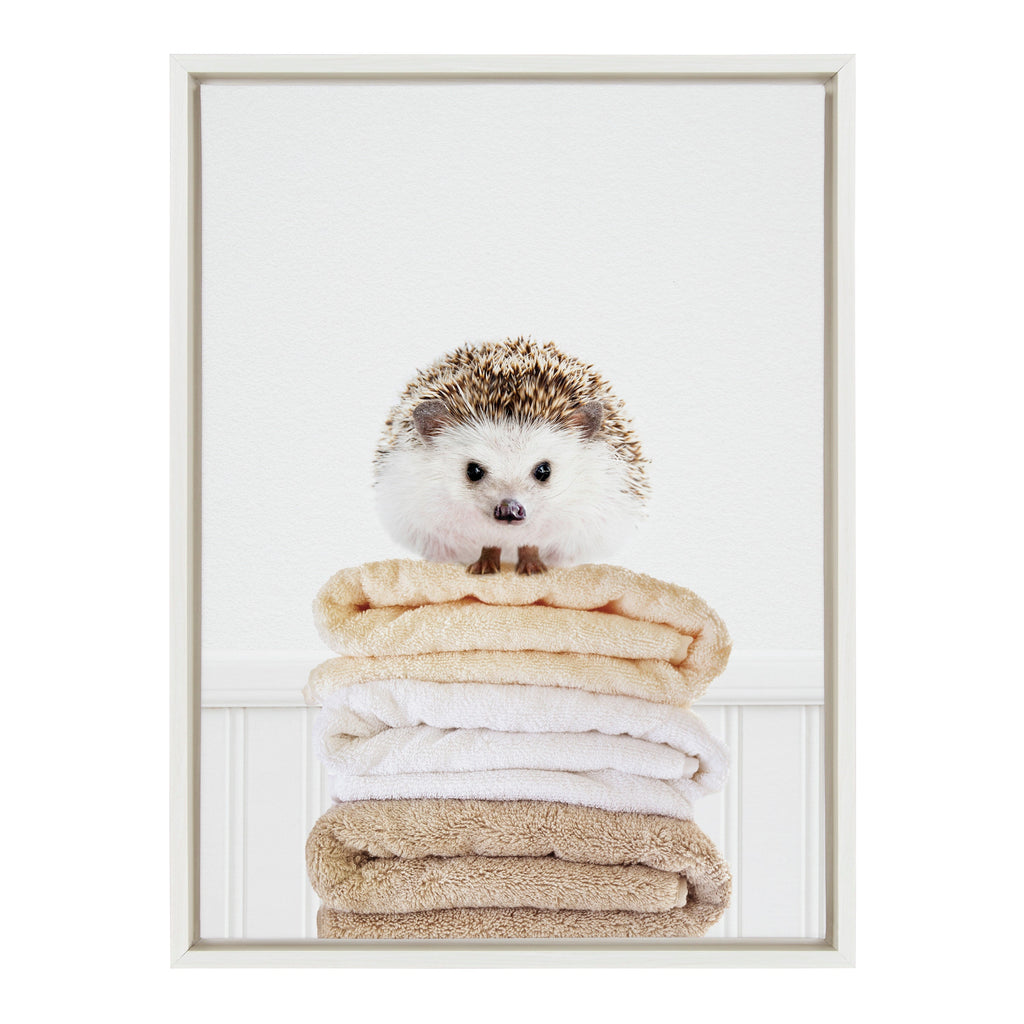 Sylvie Fold Hedgehog 1 Framed Canvas by Amy Peterson Art Studio