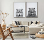 Sylvie Wolf Framed Canvas by Simon Te Tai