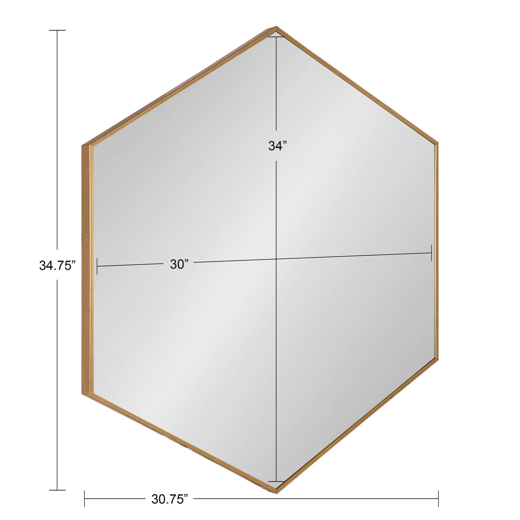 Rhodes Framed Hexagon Wall Mirror