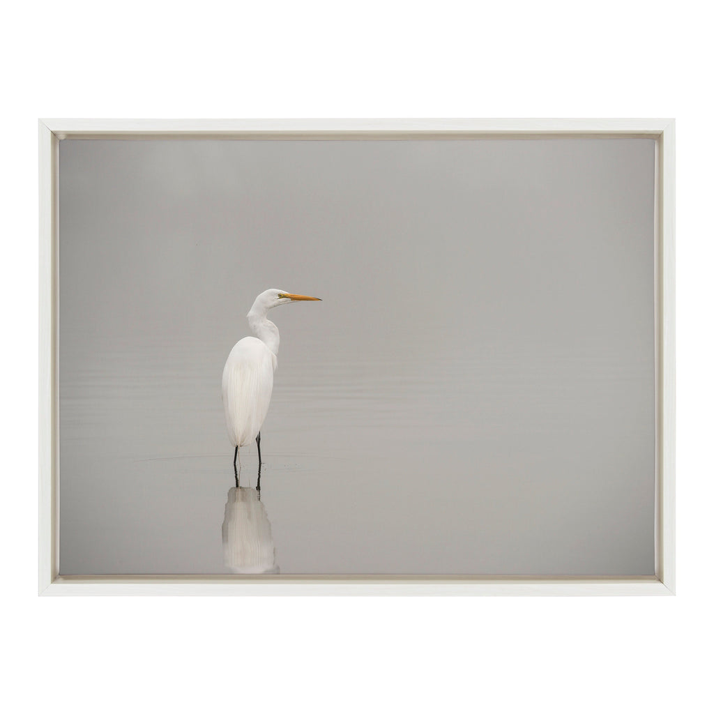Sylvie Great White Egret Framed Canvas by Crystal Lynn Collins