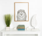 Sylvie Lion Framed Canvas by Simon Te Tai