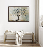 Sylvie Olive Tree Abstract Landscape Framed Canvas by The Creative Bunch Studio