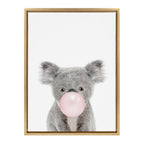 Sylvie Bubble Gum Koala Framed Canvas by Amy Peterson Art Studio