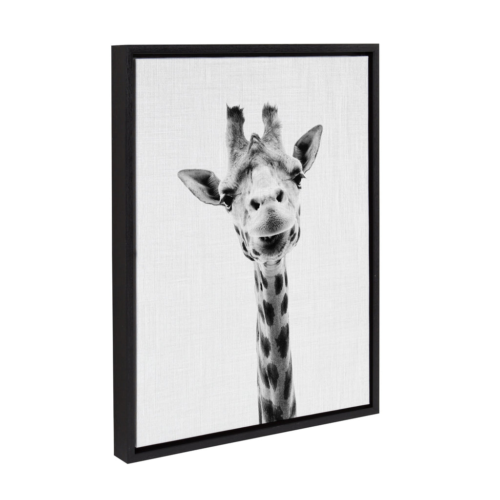 Sylvie Giraffe Framed Canvas by Simon Te of Tai Prints