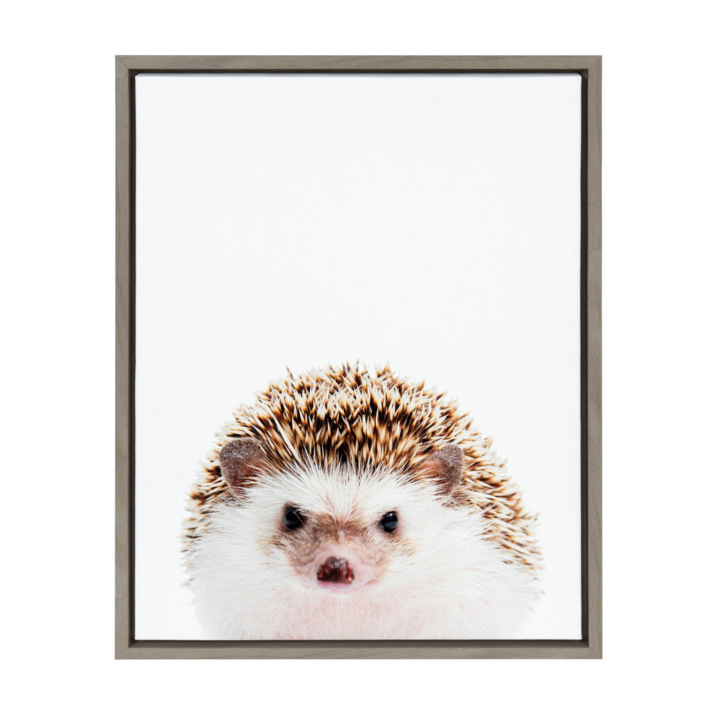 Sylvie Hedgehog Framed Canvas by Amy Peterson