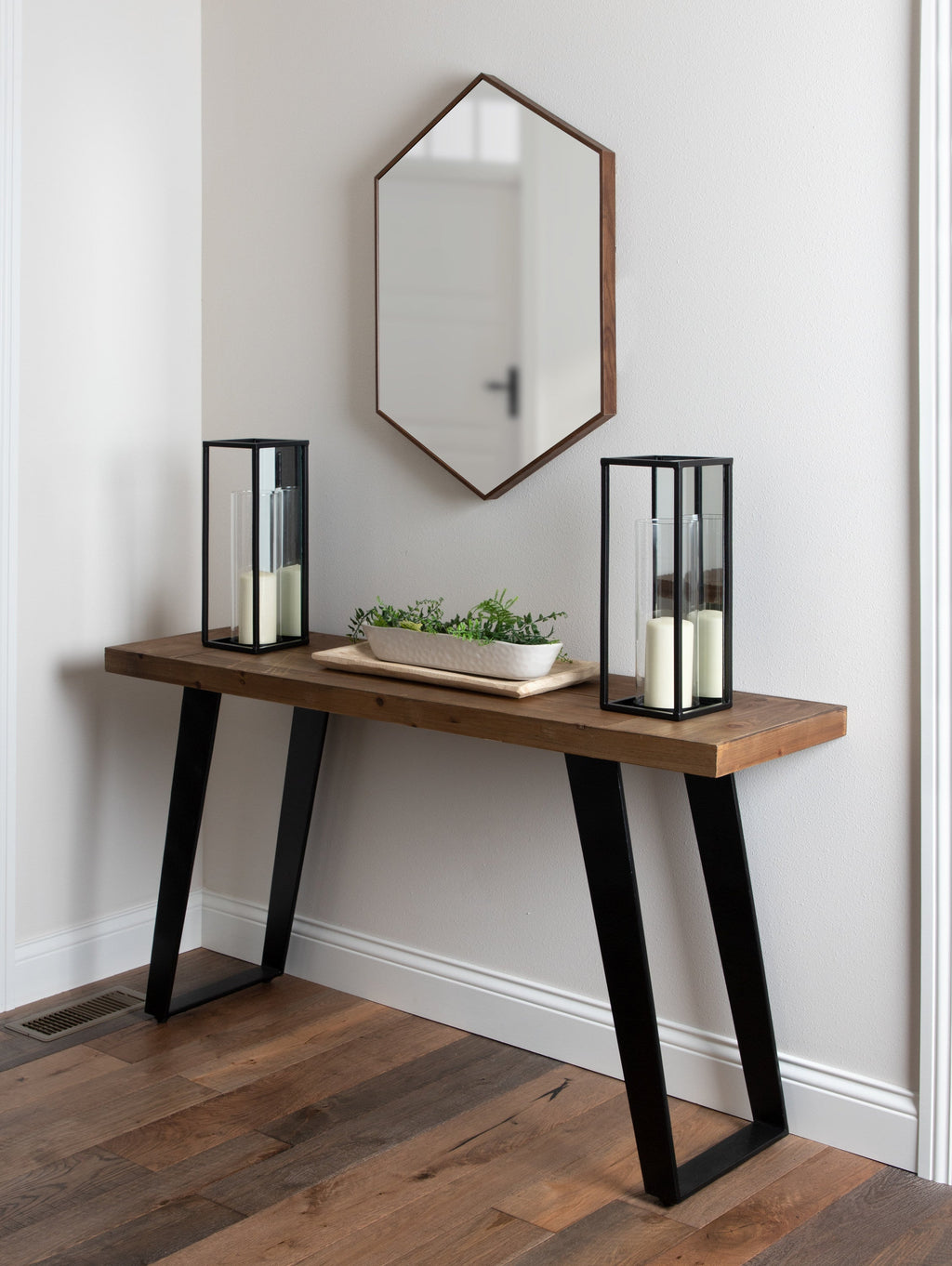 Rhodes Framed Hexagon Wall Mirror
