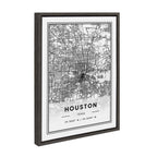 Sylvie Houston Modern Map Framed Canvas by Jake Goossen