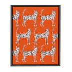 Sylvie Sassy Pink Cheetahs Framed Canvas By Kendra Dandy