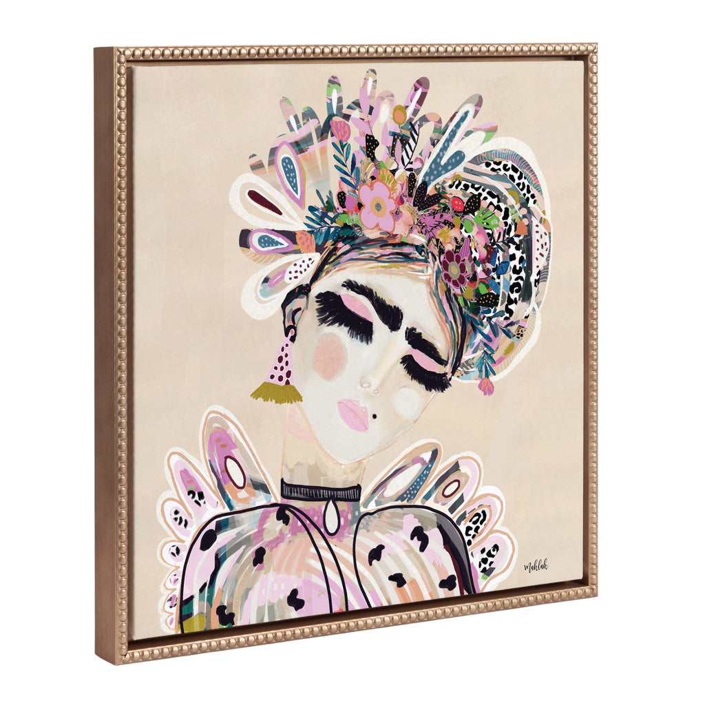 Sylvie Beaded LuLu Framed Canvas by Inkheart Designs