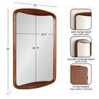 Hera Radius Rectangle Wood Mirror