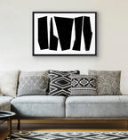 Sylvie Colliding Shapes Framed Canvas by Statement Goods