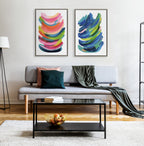 Sylvie Bright Abstract Framed Canvas by Jessi Raulet of Ettavee