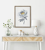 Sylvie Gray Bloom Framed Canvas by Patricia Shaw