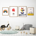 Sylvie Whimsy Modern Framed Canvas Set