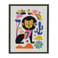 Sylvie Black Lion Framed Canvas By Rachel Lee of My Dream Wall