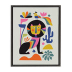 Sylvie Black Lion Framed Canvas By Rachel Lee of My Dream Wall