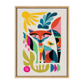 Sylvie Mid Century Modern Fox Framed Canvas by Rachel Lee of My Dream Wall