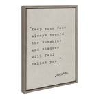 Sylvie Keep Your Face Walt Whitman Framed Canvas by Saint and Sailor Studios