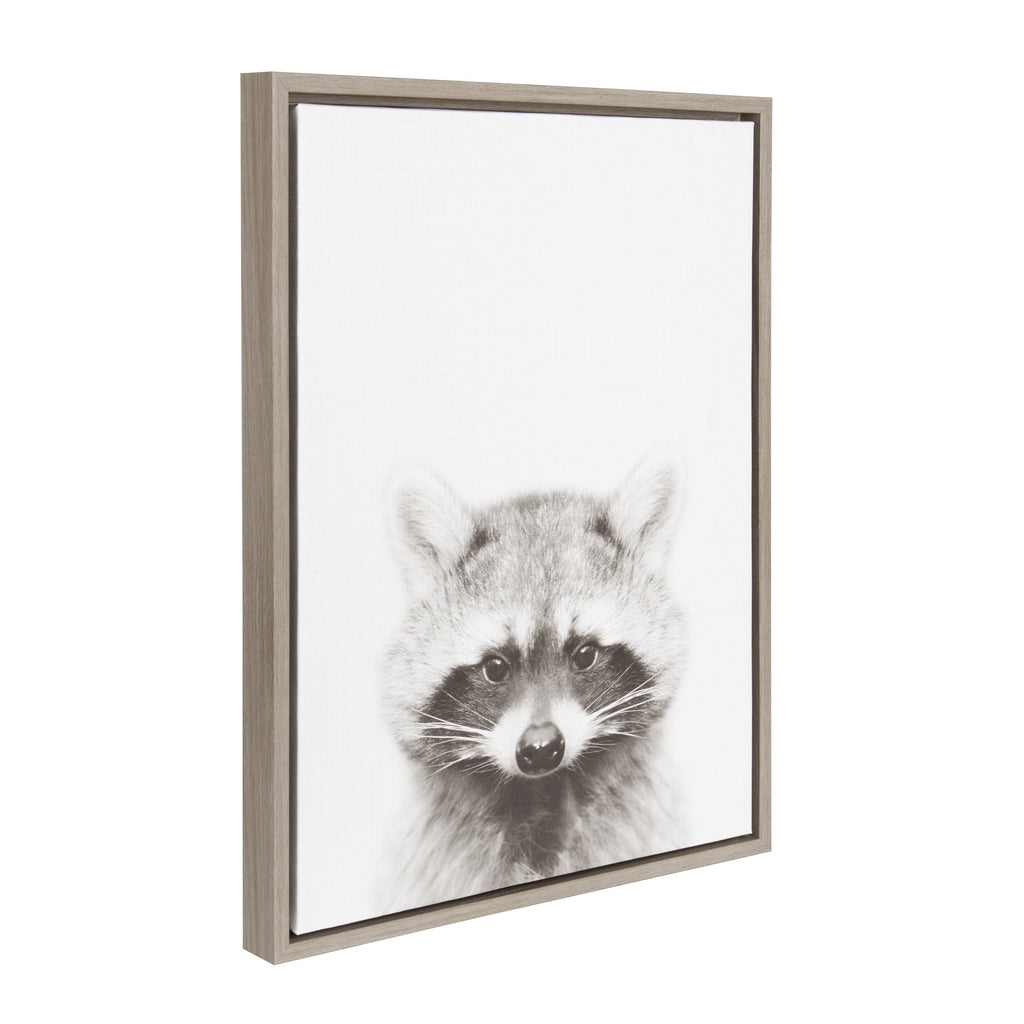 Sylvie Raccoon Framed Canvas by Simon Te Tai