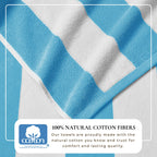 Cotton Velour Cabana Stripe Beach Towel - Novia Collection.