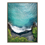 Sylvie Maui Black Sand Beach 1 Framed Canvas by Rachel Bolgov