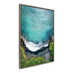 Sylvie Maui Black Sand Beach 1 Framed Canvas by Rachel Bolgov