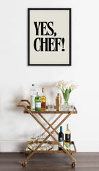 Sylvie Yes Chef Framed Canvas by Saint and Sailor Studios