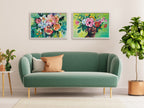 Sylvie Beaded She Thrived in the Overgrowth Framed Canvas by Rachel Christopoulos