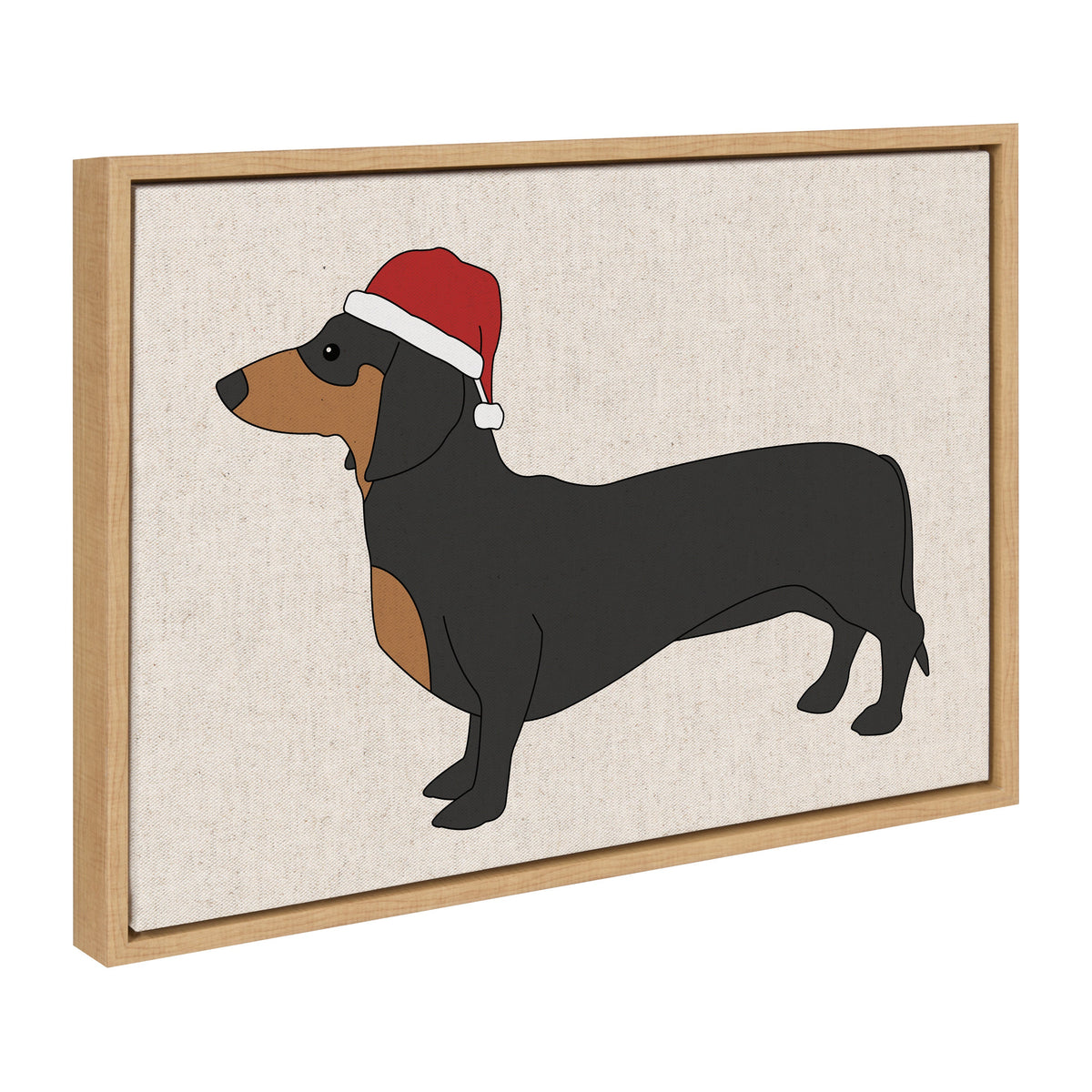 Sylvie Dachshund Through The Snow Framed Canvas by Jake Goossen