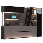 Velor · Modern Office Shelves w/ Lighting & Storage