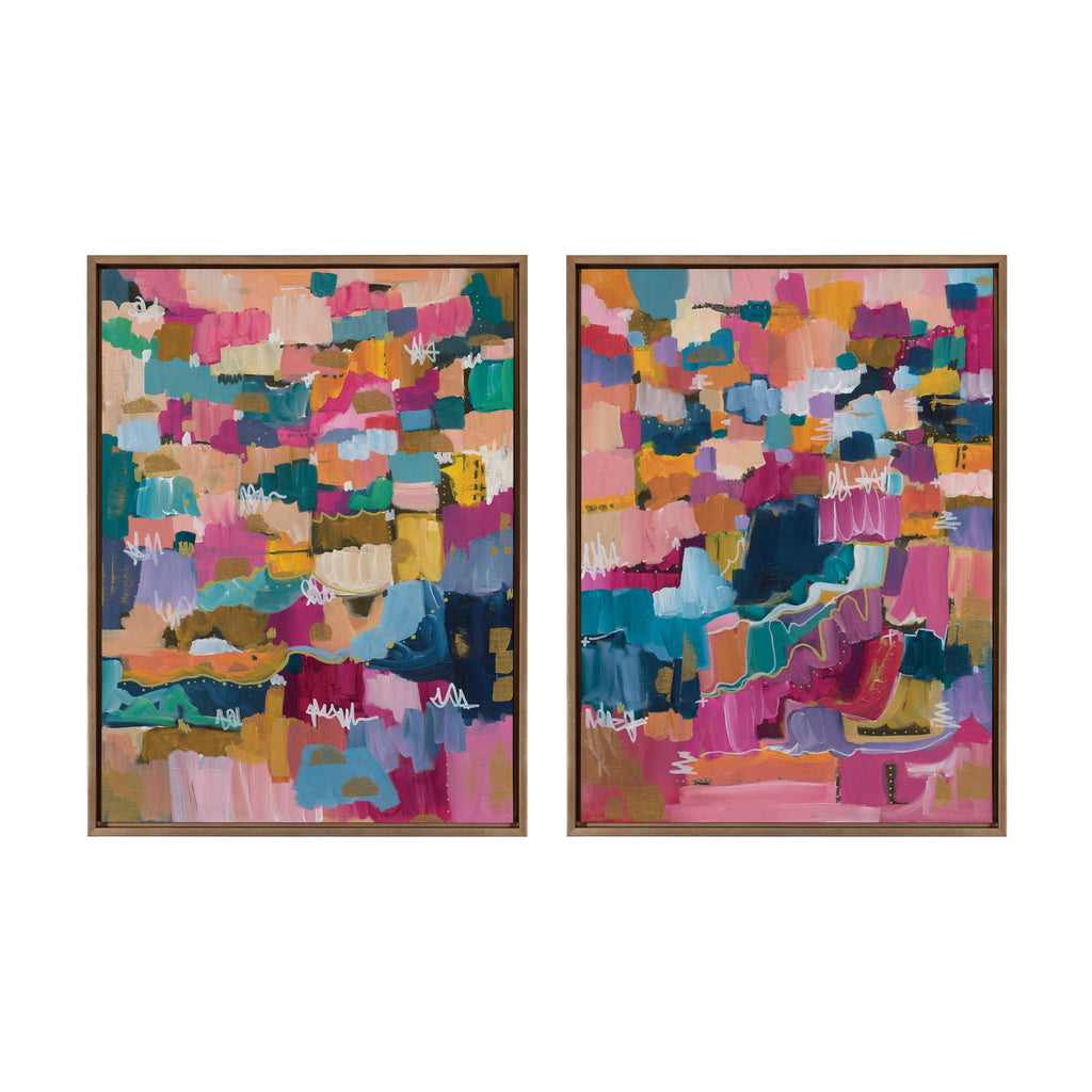 Sylvie Applause Framed Canvas Set by Leah Nadeau