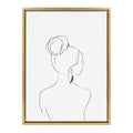 Sylvie Minimalist Woman 2 Framed Canvas by Teju Reval of SnazzyHues