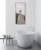 Sylvie Maine Lighthouse Framed Canvas by Patricia Hasz