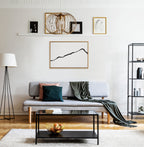 Sylvie Elevated Abstract Minimalist Mountain Landscape Framed Canvas by The Creative Bunch Studio