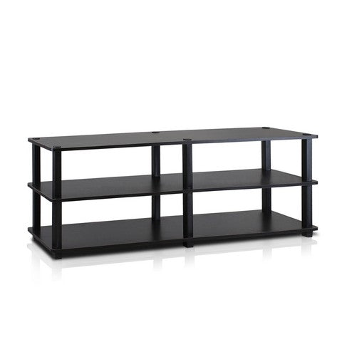 Furinno TST No Tools 3-Tier Wide Shoe Storage Rack- Espresso & Black - 154 x 472 x 116 in