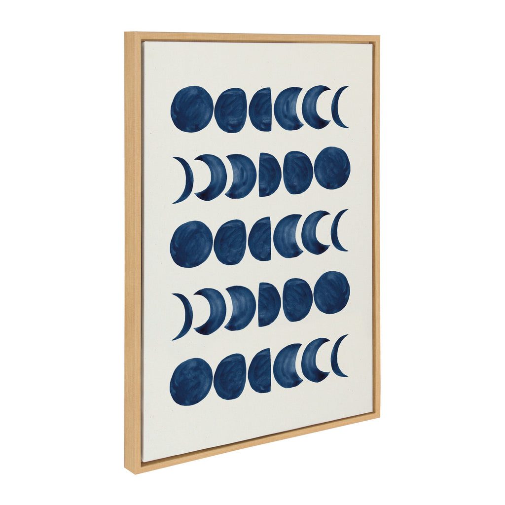 Sylvie Moon Phases Framed Canvas by Teju Reval of SnazzyHues
