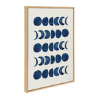 Sylvie Moon Phases Framed Canvas by Teju Reval of SnazzyHues