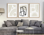 Sylvie Burst Neutral Framed Canvas by Statement Goods