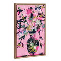 Sylvie Beaded Pinnacle Vase Framed Canvas by Inkheart Designs