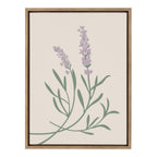Sylvie Delicate Illustrated Purple Wildflowers Framed Canvas by The Creative Bunch Studio