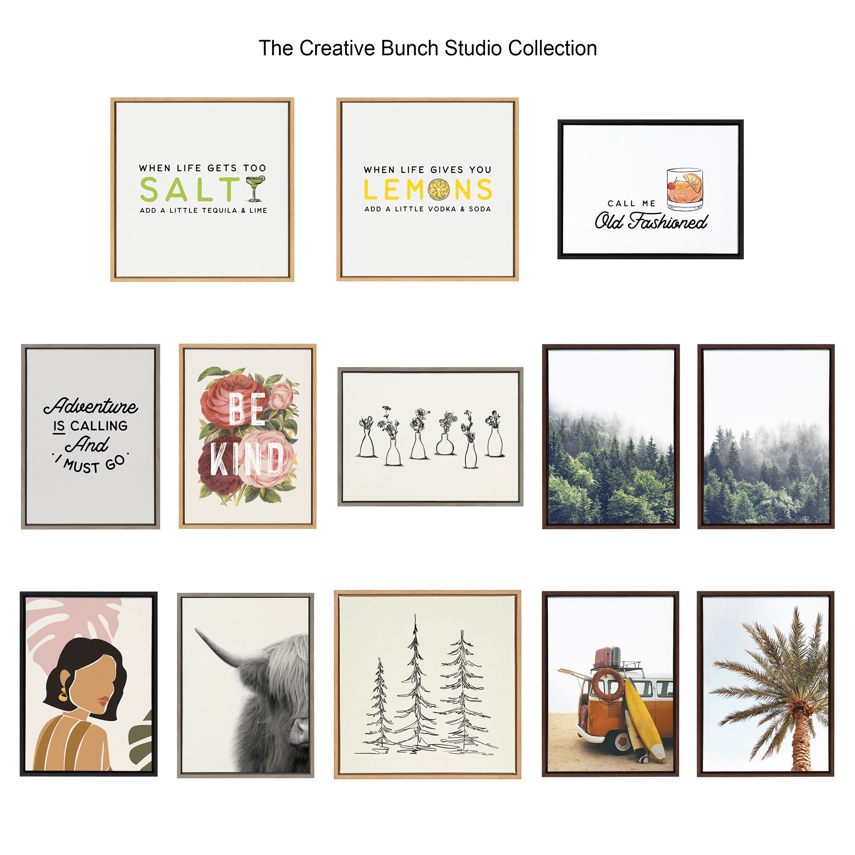 Sylvie Haze Succulent Cactus Short Framed Canvas by The Creative Bunch Studio