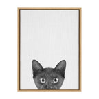 Sylvie Black Kitten Framed Canvas by Simon Te of Tai Prints